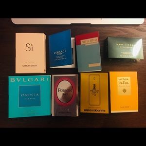 Parfum spray bundle, 8 sample bottles